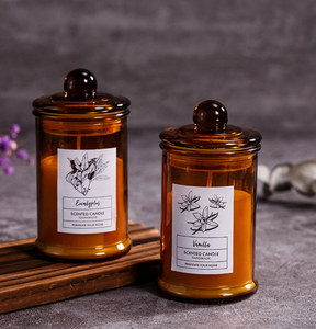 Juego de Velas Aromáticas de Ámbar en Frascos de Vidrio de Alta Calidad, Elegantes y Modernos, para Decoración del Hogar, Personalizables al por Mayor (OEM) - Product Image 3