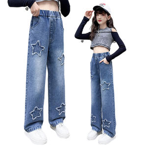 Vendita calda per ragazze <span class=keywords><strong>Jeans</strong></span> larghi da Star decorati per bambini <span class=keywords><strong>Jeans</strong></span> primavera autunno Casual per bambine <span class=keywords><strong>Jeans</strong></span> - Product Image 6