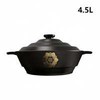 Casserole en céramique pour cuisinières à induction et à gaz, résistante aux hautes températures, capacité 4,5 L, antiadhésive, durable, compatible lave-vaisselle, nouvelle collection chinoise