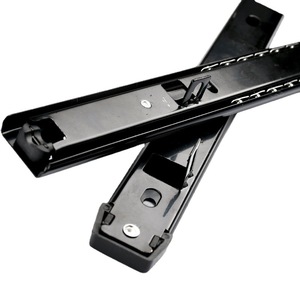 Two-section Track Ears 12inch 14inch Guide Rail Computer <b>Desk</b> Accessories Keyboard Tray Sliding Rail Ears Bottom Guide Model C02 - Product Image 1