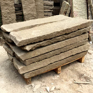 Dalles de pavé vintage brutes coupées à la dure, longues, pour sols, dalles de pierre, décorations de jardin extérieur, sculpture en pierre bleue - Product Image 1