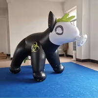 Modèle d'hyène de masque gonflable en PVC personnalisé frais pour jouets de fête d'événement pour adultes