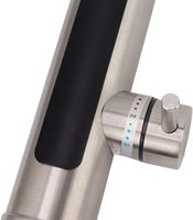 Robinet chauffe-eau électrique instantané sans réservoir en acier inoxydable avec capteur tactile, affichage numérique LED, montage sur plan de travail, moderne