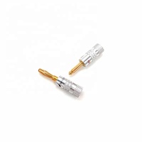 Conector Macho Tipo Banana de 4mm Chapado en Oro