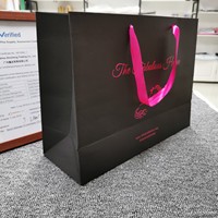 Custom Large Medium White Luxury Gold Foil Matte Embossed Laminated Paper Bag Sturdy Shopping for Clothing Store and Gift