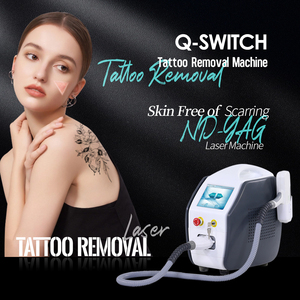 KES Schlussverkauf Mini Nd Yag Laser Tattoo Entfernen Tätowierungsentfernung Maschinen Kohlenstoff-Peeling-Maschine Q-Switch Nd Yag Laser für Salon