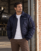 Veste pour homme avec logo personnalisé OEM, légère, style pilote MA1, en nylon, col pointu, fermeture éclair, plusieurs poches