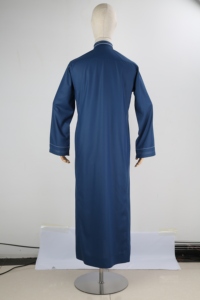 Túnica Musulmana de Lujo, Modesta, en Varios Colores, de Poliéster de Alta Calidad, Estilo Dubái, Arabia, Jubbah, Arabia Saudita, Marroquí, Thobe para <span class=keywords><strong>Hombre</strong></span> - Product Image 6