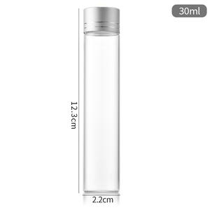 High Clear Silver Cork Cap <b>Glass</b> Jars with Custom Logo Custom Shape & Silk Screen Printing for Rice Tea Coffee Beans Storage - Product Image 6