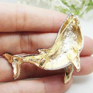 Moda delfín joyería mujer fiesta boda delfín ballena colgante broche - Product Image 5