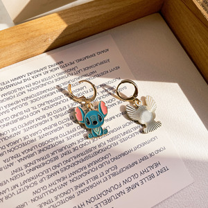 Aretes con Personajes de Dibujos Animados, Chapados en Oro, con Detalles de Cristal y Diamantes de Imitación, Set de Joyería para Mujer - Product Image 5