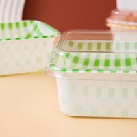 Boîte à gâteau bento PET de qualité alimentaire pour enfants, personnalisable et peinte à la main, pour macarons, desserts et mousses, idéale pour le camping