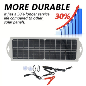 แผงโซลาร์เซลล์โมโนคริสตัลไลน์ 10W 12V 13x41.2 ซม. สำหรับชาร์จรถยนต์ เรือยอชท์ - Product Image 4