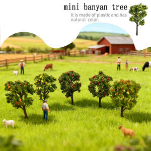 5 टुकड़े प्रति बैग 1/87 पैमाने के लघु प्लास्टिक के पेड़ रेलवे परिदृश्य वास्तुकला सिमुलेशन पौधों को प्रशिक्षित करते हैं - Product Image 3