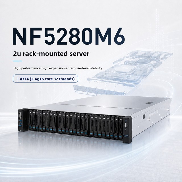 Refurbished Inspur NF5280M6 2U Rack Server Dual CPU Intel Xeon Platinum 8300 Series 2.4GHz Good Condition Custom Stock China