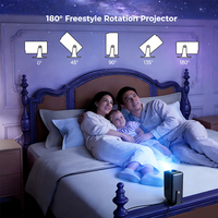 Mini projecteur intelligent V1 Android 13 WiFi 6 300 ANSI Lumens LED Home Cinéma Projecteur portable Prise en charge 1080P/3D Netflix YouTube