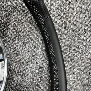Volante de Cuero Negro para CC MAGOTAN VW <span class=keywords><strong>Golf</strong></span> 6 7 R MK6 7 7.5 Polo <span class=keywords><strong>GTI</strong></span> - Product Image 6