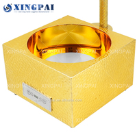 XINGPAI équipement de restauration martelé or chauffe-plats lampe de luxe en acier inoxydable lampe chauffante chauffe-plats