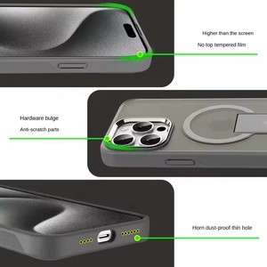 2024 nouveau luxe magnétique mat téléphone étui pour iphone 11 <span class=keywords><strong>12</strong></span> 13 14 15 16 pro max Plus support de Table support housse de protection - Product Image 5