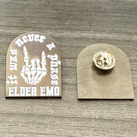 Al por mayor: Pines de metal esmaltados de música, estilo Emo Rock clásico, con la frase 'It Was Never Just a Phase', insignias y regalos de recuerdo para fanáticos veteranos de la música Emo