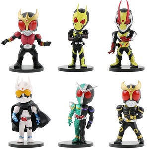 ของเล่นพีวีซีเรซินปรับแต่งได้คุณภาพสูงแอคชั่นแอนด์ทอย Q เวอร์ชัน6ชิ้น/เซ็ตท่าทางคนขี่สวมหน้ากากหุ่นอนิเมะคาเมนไรเดอร์ - Product Image 5