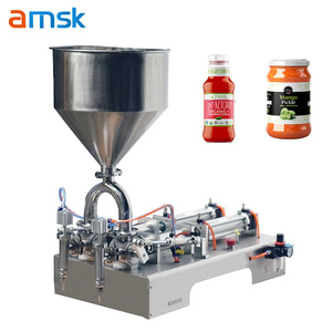 30-300ml For Honey <strong>Peanut</strong> <strong>Butter</strong> Bean Paste Scrub Jam Thick Soda Liquid Automatic Piston Horizontal Double Head Filling Machine - Product Image 5