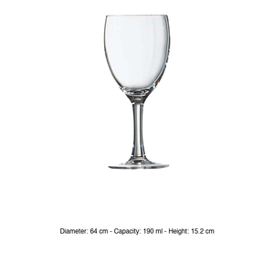 Verre à vin élégant 19 cl Arcoroc H 15,2 cm Ø 6,4 cm - Product Image 3