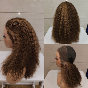 Parrucca Bob Corta Taglio Pixie Ricci Jerry Economica con Frontale in Pizzo 4*4, Capelli Umani Vergini Europei Colore Naturale per <span class=keywords><strong>Donna</strong></span> - Product Image 4