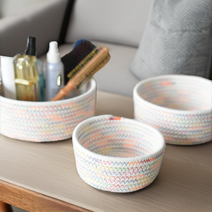 Modern Eco-Friendly <b>Foldable</b> Multifunction Remote Control Fabric Storage <b>Basket</b> Desktop Dustproof Household Jewelry Cosmetics - Product Image 2