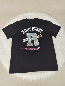 <span class=keywords><strong>T</strong></span>-shirt pour homme en coton lourd, col rond, coupe ajustée, imprimé lettre <span class=keywords><strong>R</strong></span>, nouveau style tendance, 250 <span class=keywords><strong>g</strong></span> - Product Image 6