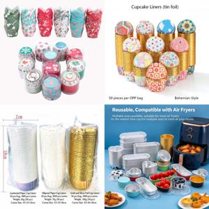 100 Stück runde, ölbeständige Cupcake-Förmchen aus Papier, ofenfest, saugfähig, Kuchenformen, Muffin-Papierförmchen für Backwerkzeuge, Großhandel - Product Image 6