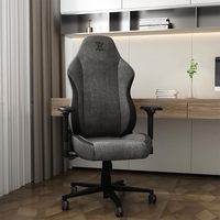 Fauteuil de Gaming de Luxe Inclinable Ergonomique en Tissu avec Accoudoirs Réglables pour PC Gamer et Racing