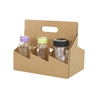 Emballages en papier kraft pour boissons au café, boîtes en carton ondulé en gros, porte-boissons, porte-café