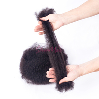 Cheveux humains brésiliens bruts non traités 100 % vierges, cuticules alignées, afro crépus en vrac pour tresses, torsades et dreadlocks