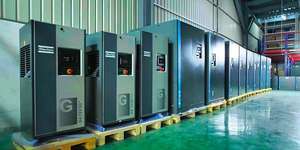 Compresseur d'air stationnaire <span class=keywords><strong>GA</strong></span> 132 VSD+ FF à vis rotative à vitesse variable avec sécheur intégré, PLC et moteur - Product Image 2