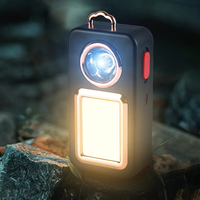 Lampe de travail solaire de poche, lanterne rechargeable par USB, lampe torche porte-clés, lampe de secours extérieure, torche à crochet, projecteur étanche