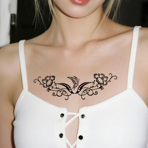 Colorido pareja tatuajes temporales pegatina corazón Sexy Succubus tatuaje impermeable adecuado para Abdomen, espalda baja y <span class=keywords><strong>pecho</strong></span> - Product Image 3