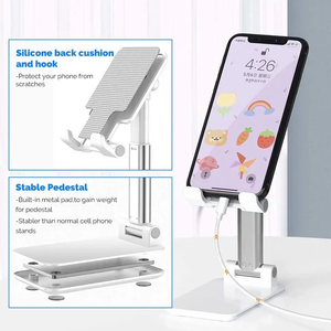 Phát hành 2023 ABS + PC nhựa nối dài gấp điện thoại Tablet Đứng có thể điều chỉnh chiều cao góc Tablet điện thoại chủ - Product Image 6