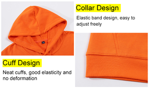 Hoodies unisexe en coton uni, coupe oversize, 350 g/m², en molleton bouclette, personnalisables pour hommes, vente en gros - Product Image 5