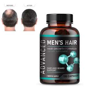 Cápsulas para el Crecimiento del Cabello para Hombres con Biotina, Saw Palmetto y Queratina para un Cabello Más Grueso y Fuerte - Product Image 1