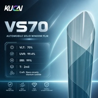 Film solaire pour vitres de voiture KUCAI HD Pro 70% VLT IRR 99% Nano, film de sécurité pour vitres, film céramique nano de haute qualité, protection UV