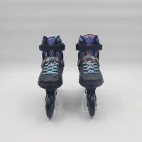 Patins à roulettes lumineux pour enfants, 4 roues en PU à rebond élevé, réglables, pour débutants, chaussures de patinage d'extérieur, qualité durable