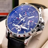 Montre mécanique multifonctionnelle AOKULASIC pour homme, montre-bracelet de luxe à tourbillon, cadran à phases lunaires ajouré, bracelet de marque automatique