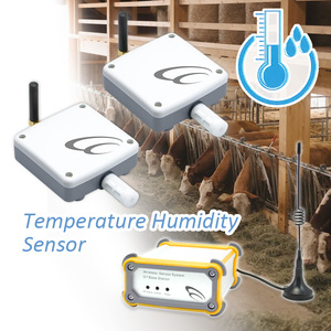 ระบบตรวจสอบอุณหภูมิและความชื้นระยะไกล 2 ชุด ระบบเซ็นเซอร์วัดอุณหภูมิและความชื้นแบบไร้สายสำหรับอุตสาหกรรม - Product Image 1