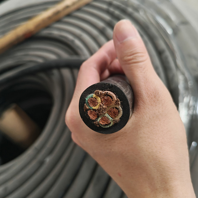 Huaqi YC 5x16mm Copper Crane Power Cable Heavy Duty IP67 Rated Rubber Flexible Cable for Port Machine Hoists Overhead Cranes