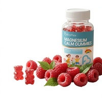 Gummies Antioxydants au Magnésium pour Enfants Saveur Framboise 35 mg par Portion 60 Gummies Sans Gluten Sans OGM Végétaliens