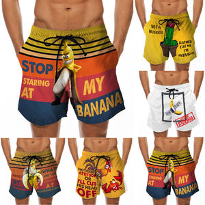 Pantalones <span class=keywords><strong>de</strong></span> <span class=keywords><strong>playa</strong></span> para hombre Fun 3D Turkey Head Print Swimming Trunks Spoof Banana Casual Beach Pattern Shorts - Product Image 3