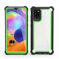 Funda de teléfono para Samsung Galaxy A01, A11, A21, A31, A51, A71, A81, cuerpo completo, parachoques resistente, transparente, marco de pantalla integrada, protección