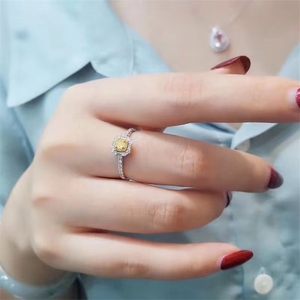 Anillo de Compromiso de Oro de 18 Quilates con 0.55CT de Color Amarillo, Precio de Fábrica Xinfly - Product Image 6