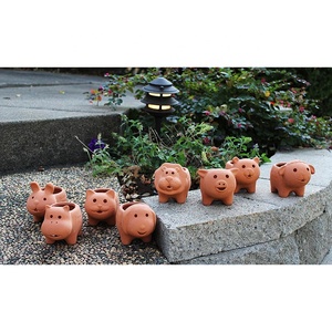 Pot de fleurs <span class=keywords><strong>en</strong></span> <span class=keywords><strong>terre</strong></span> <span class=keywords><strong>cuite</strong></span> <span class=keywords><strong>en</strong></span> forme de chat amusant - Product Image 4